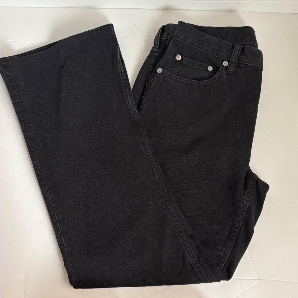 Everlane The Slouch black bootcut jean 5 pocket zip and button close - Picture 14 of 16